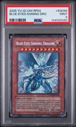 2025 YU-GI-OH! RP02-RETRO PACK 2 #EN096 BLUE-EYES SHINING DRAGON PSA 9 - Image 1