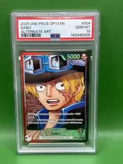 One Piece Sabo Alt Art Leader Op05-001 Psa 10 - Image 1