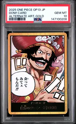 2025 ONE PIECE JAPANESE OP13-CARRYING ON HIS WILL ALT ART DON!! CARD PSA 10 - Image 1