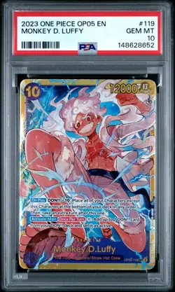 2023 ONE PIECE OP05-AWAKENING OF THE NEW ERA #119 MONKEY D. LUFFY PSA 10 - Image 1