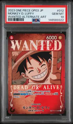 2023 ONE PIECE JAPANESE OP03-PILLARS OF STRENGTH #012 MONKEY D. LUFFY PSA 10 - Image 1