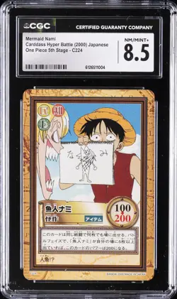 2000 CARDDASS HYPER BATTLE JPN ONE PIECE 5TH STAGE #C224 MERMAID NAMI CGC 8.5 - Image 1