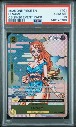 2025 ONE PIECE CHAMPIONSHIP 2025-26 EVENT PACK #101 O-NAMI PSA 10 - Image 1