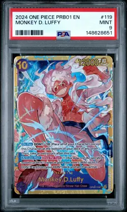 2024 ONE PIECE PRB01-PREMIUM BOOSTER #119 MONKEY D. LUFFY PSA 9 - Image 1