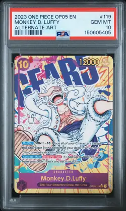 2023 ONE PIECE AWAKENING OF THE NEW ERA ALTERNATE ART #119 MONKEY D LUFFY PSA 10 - Image 1