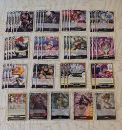One Piece TCG OP-12 Black Deck 45 Cards Lot – Revolutionary Army + Holos English - Image 1