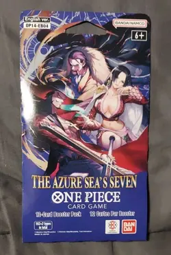 One Piece TCG Lot of (12) OP-14 The Azure Sea's Seven, Sleeved Booster Pack - Image 3