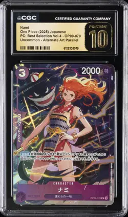 2025 ONE PIECE JAPANESE PC: BEST SELECTION VOL.4 ALT ART NAMI CGC 10 PRISTINE - Image 1
