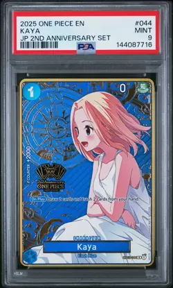 2025 ONE PIECE JAPANESE 2ND ANNIVERSARY SET #044 KAYA PSA 9 - Image 1