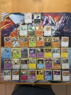 Pokemon Card Lot Holo Promo 38 Cards Fire Rayquaza Eevee Snorlax Mew - Image 1