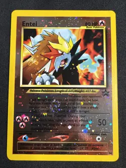 Entei #34 Black Star Promo Reverse Holo Rare Vintage Pokemon Card - Image 1