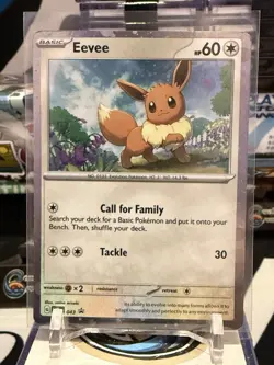 Eevee 043 Sv: Scarlet & Violet Black Star Promo Cosmo Holo card - Image 1