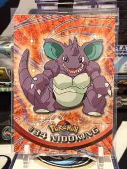 Topps Pokemon Card #34 Nidoking Black Logo - Image 1