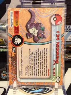 Topps Pokemon Card #34 Nidoking Black Logo - Image 2