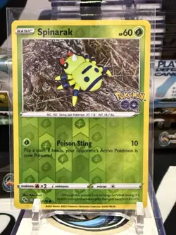 Spinarak Peelable Ditto 006/078 Reverse Holographic Rare Pokemon Go Card TCG NM - Image 1