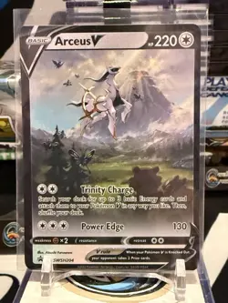 Pokemon TCG Arceus V SWSH204 2022 Figure Collection Black Star Promo Card NM - Image 1