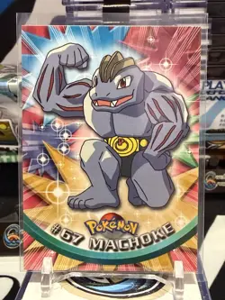Topps Pokemon Card #67 Machoke Black Logo - Image 1
