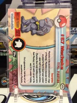 Topps Pokemon Card #67 Machoke Black Logo - Image 2