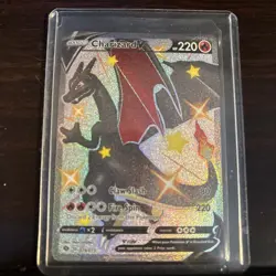 Pokemon TCG Charizard v Champions Path Shiny Holo Card 079/073 LP Secret Rare - Image 1
