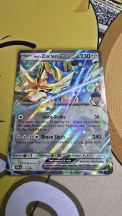 Pokemon Card Hop’s Zacian ex SVP 193 Black Star Promo Near Mint - Image 1