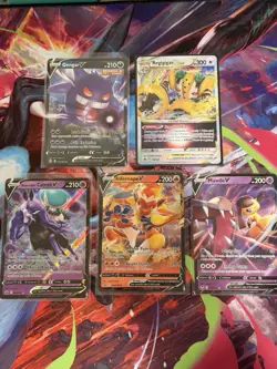 Pokemon TCG V VSTAR Foil 5 Card Lot Gengar Regigigas Calyrex Infernape Mawile - Image 1