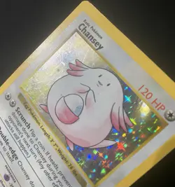 Chansey 003/102 Base Set (Shadowless) Holo - Pokemon Card - Image 3