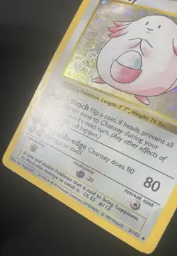 Chansey 003/102 Base Set (Shadowless) Holo - Pokemon Card - Image 5