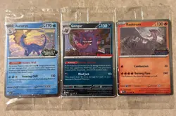Pokemon GENGAR GameStop 050/088 AURORUS 024/088 RESHIRAM 017/094 Promo Card Lot - Image 1