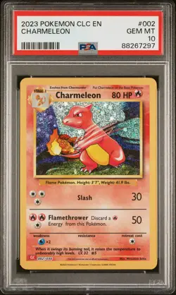 Charmeleon PSA 10 Pokemon CLC Trading Card Game Classic #002 - Image 1