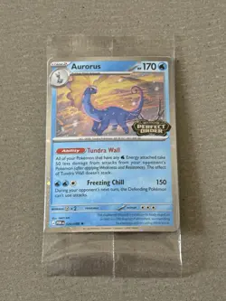 Aurorus Promo Card Cosmo Holo Pokemon Perfect Order Stamped 024/088 Barnes Noble - Image 1