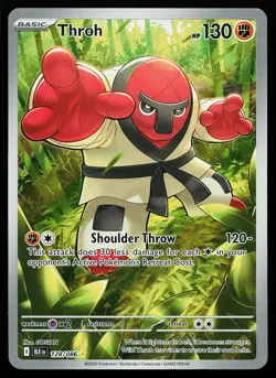 Throh 128/086 Holo Illustration Rare Black Bolt Pokemon Card - Image 1