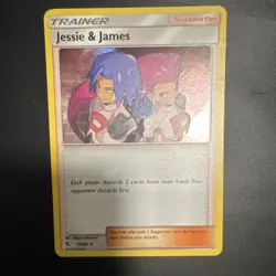 Pokemon Jessie & James 58/68 Hidden Fates Holo Rare Trainer Supporter Card - Image 1