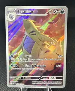 Pokemon TCG Tyranitar Scarlet & Violet Paldea Evolved Holo Card 222/193 IR - Image 1