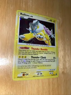 RAIKOU 16/132 LV.42 Secret Wonders Holo Bleed Holo Error Rare Pokemon Card LP - Image 2