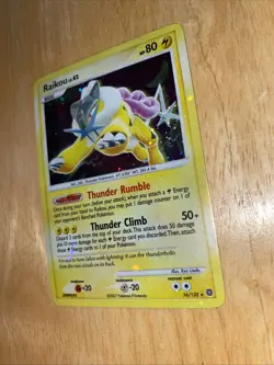 RAIKOU 16/132 LV.42 Secret Wonders Holo Bleed Holo Error Rare Pokemon Card LP - Image 3