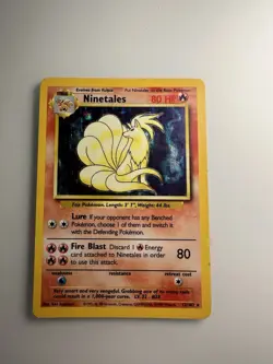 Pokemon TCG Ninetales Base Set Holo Rare Card 12/102 Unlimited - Image 1