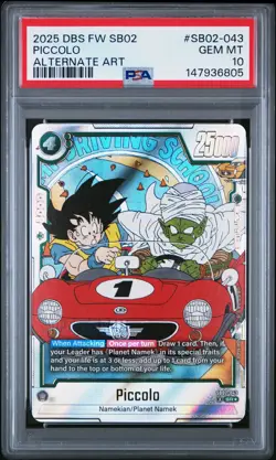 2025 DRAGON BALL SUPER CARD GAME FUSION WORLD MANGA BOOSTER 02 PICCOLO PSA 10 - Image 1
