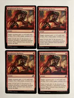 4x Mtg Ikoria Lair Of Behemoths Heightened Reflexes NM/M Magic the Gathering - Image 1