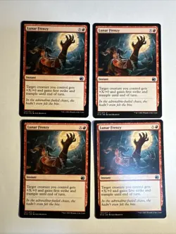 4x Mtg Innistrad Midnight Hunt Lunar Frenzy NM/M Magic The Gathering - Image 1