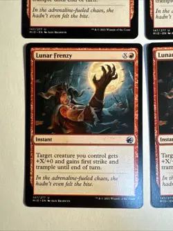 4x Mtg Innistrad Midnight Hunt Lunar Frenzy NM/M Magic The Gathering - Image 2