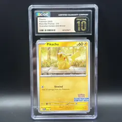 Pokemon CGC Pristine 10 Pikachu Illustration Contest 2024 Promo #214 - Image 1