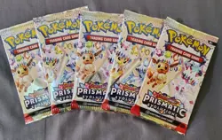 Prismatic Evolutions Booster Pack SEALED Pokemon TCG Cards, SHIPS FAST! Lot Of 5 - Image 1