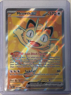 Pokemon TCG Meowth ex 107/088 Full Art Ultra Rare - Perfect Order - Near Mint - Image 1