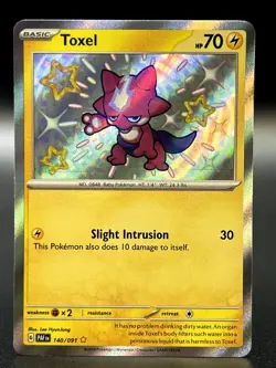 Toxel 140/091 Shiny Rare SV: Paldean Fates Pokemon TCG - NM - Image 1