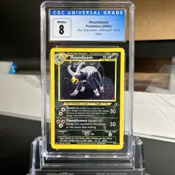 2001 Pokemon Neo Discovery Houndoom Holo CGC Graded 8 4/75 - Image 1