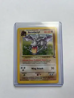 Pokemon TCG Aerodactyl Fossil 1/62 Holo Unlimited Holo Rare - Image 1