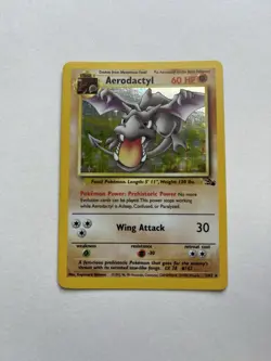 Pokemon TCG Aerodactyl Fossil 1/62 Holo Unlimited Holo Rare - Image 2