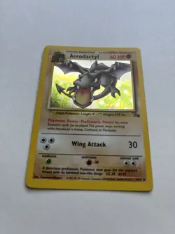 Pokemon TCG Aerodactyl Fossil 1/62 Holo Unlimited Holo Rare - Image 5