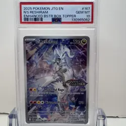 2025 Pokemon S&V Journey Together N's Reshiram Box Topper #167 -PSA 10 Gem Mint - Image 1