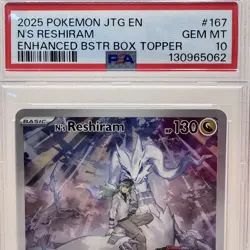 2025 Pokemon S&V Journey Together N's Reshiram Box Topper #167 -PSA 10 Gem Mint - Image 2